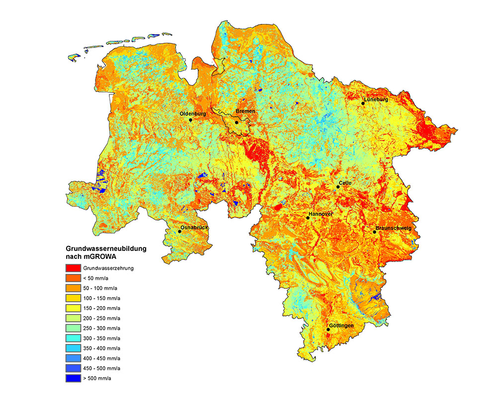 Grundwasserneubildung | Nds. Ministerium für Umwelt, Energie und