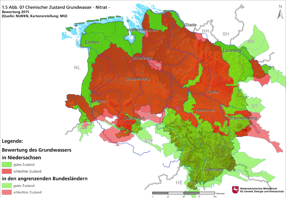 Grundwasserspiegel Karte  Karte